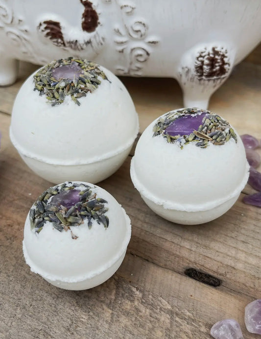 Amethyst and Lavender Bath Bomb